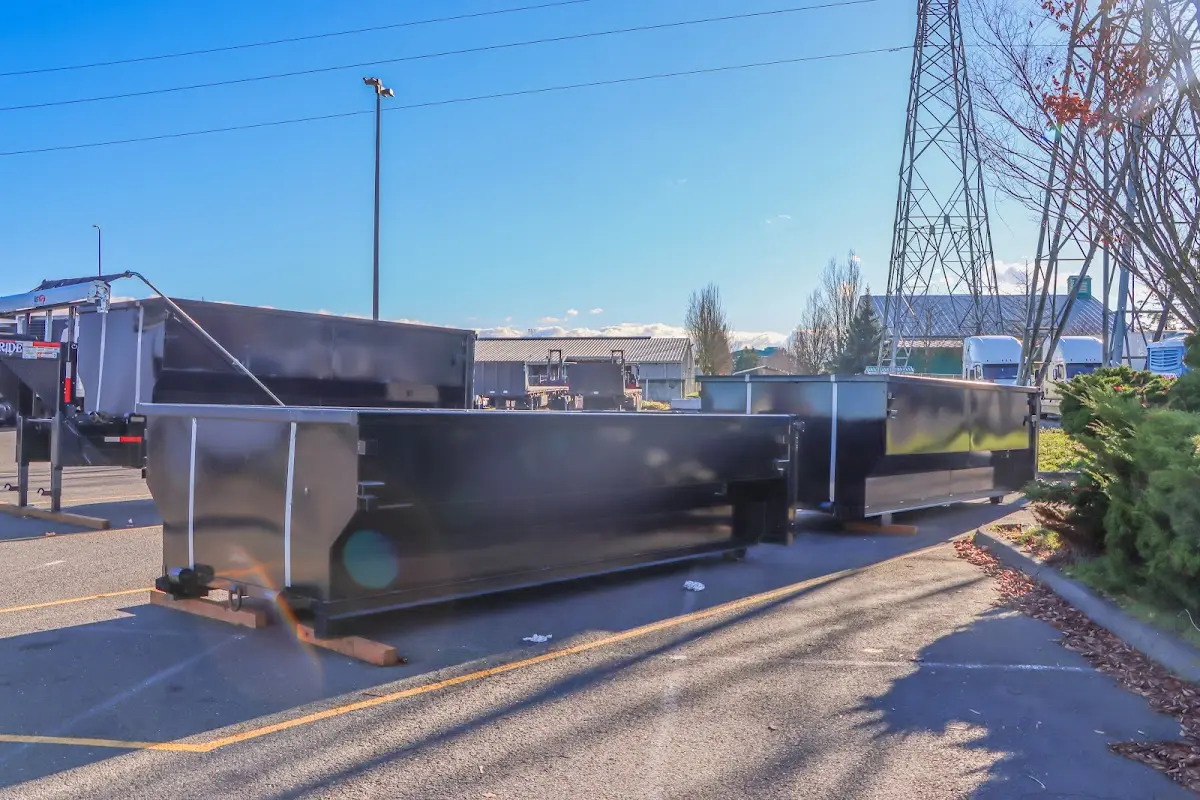 Roll-off dumpster ready for waste disposal at job site for Demolition Dumpster Rental in Fredonia